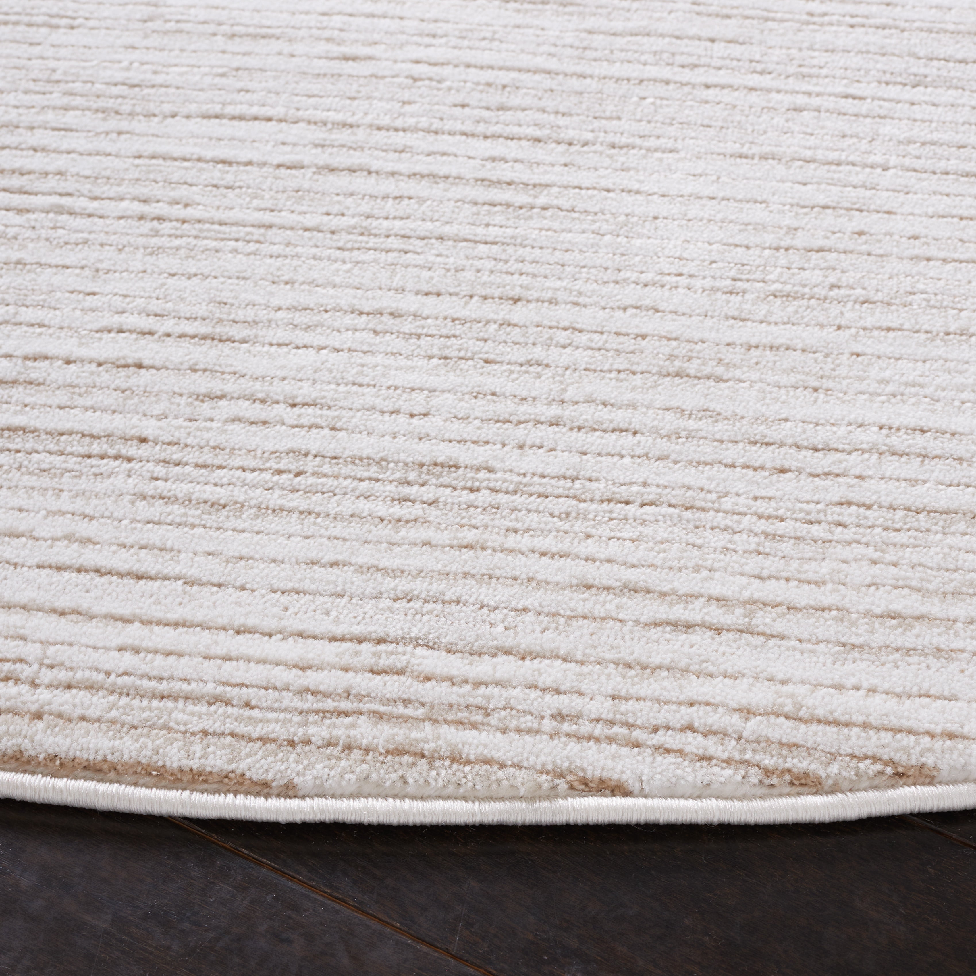SAFAVIEH Vision Adrasteia Distressed Area Rug, Ivory, 10' x 10' Round - Large - Modern Design, Ivory, Non-Shedding & Easy Cleaning, Ideal for Living Room, Bedroom, Dining Space
