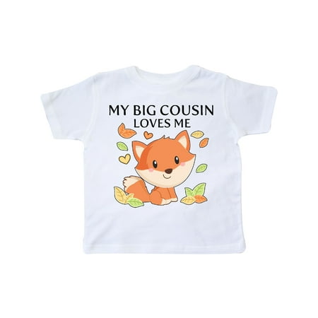 

Inktastic My Big Cousin Loves Me- little fox Gift Toddler Boy or Toddler Girl T-Shirt