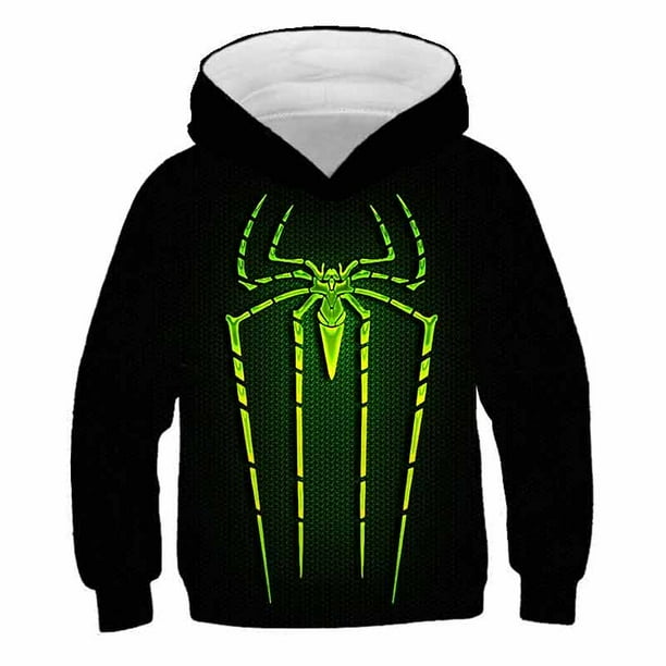 Sudaderas con capucha de Spiderman de Marvel para niños, sudadera de manga larga con estampado de dibujos animados para bebés, abrigos de primavera y otoño de 1 a 14 años, 11T zhangyuxiang CONDUJO