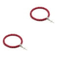 thumbnail image 1 of Youkk Bracelets Pendentif Croix Léger pour un Style Sans Effort Bracelets Unisexe Perlé Rouge 2Set, 1 of 6