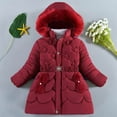 thumbnail image 3 of Toddler Puffer Coat Winter Coats for Girls with Pocket Zip up Winter Hoodies Coat Windproof Warm Thick Parka for Girls 120-M, 3 of 4