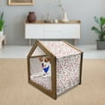 thumbnail image 3 of Poppy Flower Pet House, Overlappings with Thin Long Stems and Plucked Petals Romantic Art, Outdoor & Indoor Portable Dog Kennel with Pillow and Cover, 5 Sizes, Red Black and Green, by Ambesonne, 3 of 5