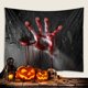 thumbnail image 1 of Tapiz de Halloween súper aterrador, decoración de pared, tela, patrón de terror, tapiz de Halloween, tela colgante, tela de fondo, decoración de fiesta de Halloween, tela de fondo (180 * 230 CM), 1 of 1