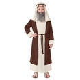 thumbnail image 4 of Gaexia Kids Shepherd Outfit Boys Robe Set Head Wrap Belt Biblical Theme Dress Up Clothing Pageant Outfit, 4 of 7