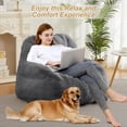 thumbnail image 6 of Kojooin Soft Faux Fur Bean Bag Chair - Ergonomic, No Assembly, Easy Maintenance, 6 of 8