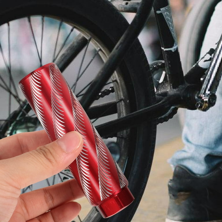 Durable Aluminum Alloy Bike Pegs for All Weather Use Red Color