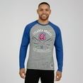 thumbnail image 4 of Men's Darius Rucker Collection by Fanatics  Heather Gray Atlanta Braves Raw Edge Raglan Long Sleeve Baseball T-Shirt, 4 of 4