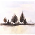 thumbnail image 2 of Atelier B Art Studio 27x26 Black Ornate Wood Framed with Double Matting Museum Art Print Titled - Landscape of Trees, 2 of 4
