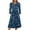 Royal Blue, variant on Women's Christmas Printed Fashionable Loose Round-Neck Dress for Casual Comfort and Holiday Festivities with Vintage Print,Purple,S