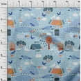 thumbnail image 3 of oneOone Velvet Light Blue Fabric Kids Diy Clothing Quilting Fabric Print Fabric By Yard 58 Inch Wide, 3 of 4