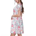 thumbnail image 2 of Disketp Cute Sheep para Vestido de Manga Corta para Mujeres, Vestidos de Verano para Mujeres, Casual y Holgado para la Playa, 2 of 6