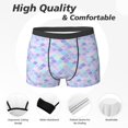 thumbnail image 2 of Men's Boxer Briefs, Fish scales watercolor texture Soft Comfy Mens Underwear Boxer Briefs Breathable With Widen Waist, 2 of 7