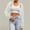 White, variant on ASFGIMUJ Women's Knit Long Sleeve Cardigan Cropped Shawl Sweater for Going Out Stylish and Cozy Cardigan for Fall Winter Layers