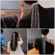 thumbnail image 2 of EeaseMX Extensión de cabello trenzado con borlas y clip de cadena de cuentas, tocados de cola de caballo con trenza sucia, 2 of 8