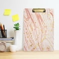 thumbnail image 6 of GZHJMY Funny Gold Rose Marble Acrylic Clipboard Letter Size 9" x 12.5" Decorative Clipboard with Low Profile Gold Metal Clip for Office School Student Women Whiteboard Clipboards, 6 of 7
