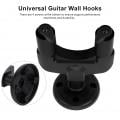 3Pcs Guitar Wall Hooks Plastic Black Universal Mounting Brackets Stands for Ukulele Bass