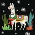 thumbnail image 2 of Urban, Mary 15x15 White Modern Wood Framed Museum Art Print Titled - Lovely Llamas V Christmas Black, 2 of 4