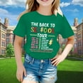 thumbnail image 2 of Shirts for Girls 14-16 Children's School Season Printed Short Sleeved Round Neck T Shirt Green, 3-4 Years, 2 of 4
