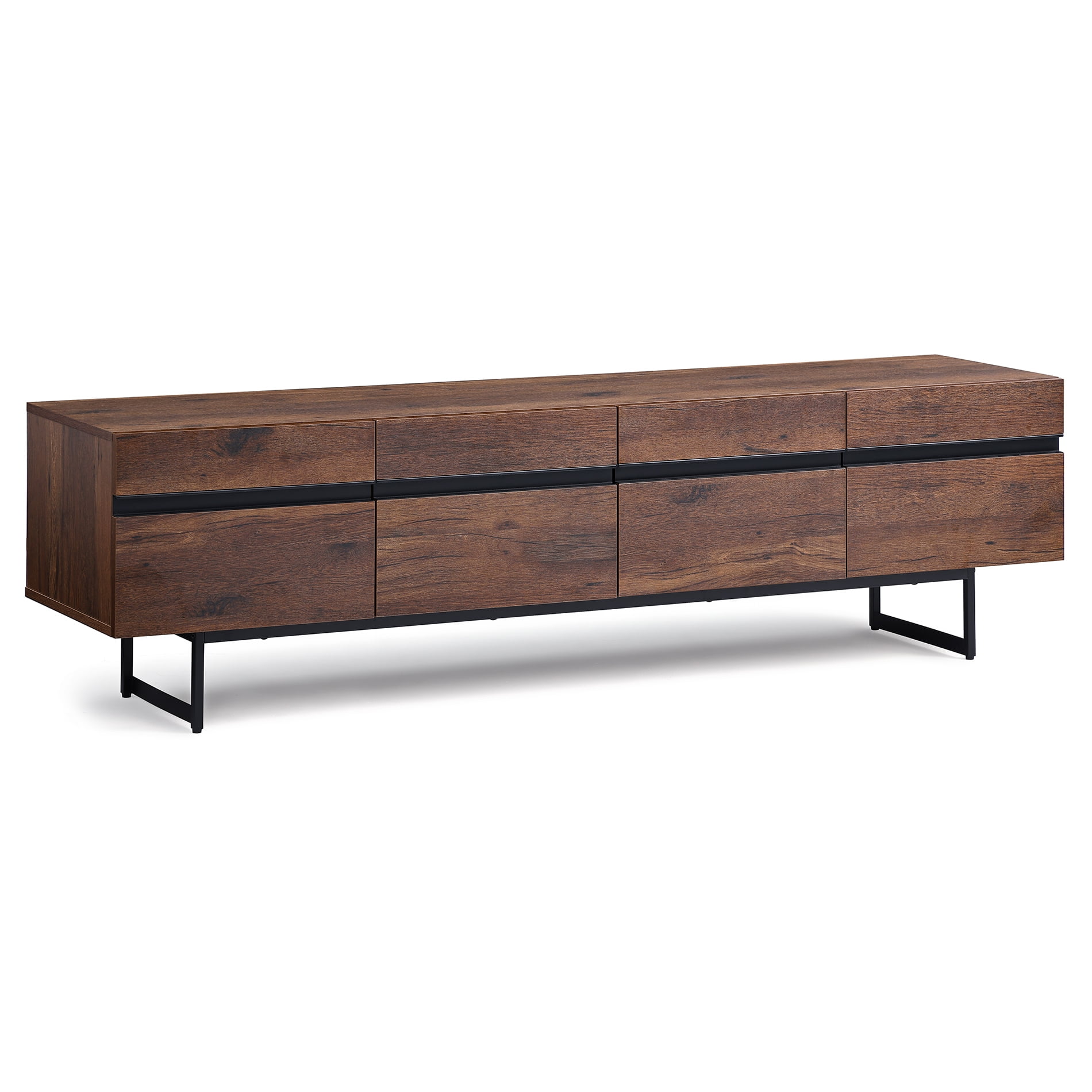 FITUEYES TV Stand with Drawers for TVs up to 75", Brown
