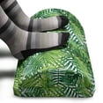 thumbnail image 3 of Leaf Foot Rest, Tropical Exotic Banana Forest Palm Tree Leaves Watercolor Design Image, Non-Slip Backing Adjustable Ergonomic Memory Foam Leg Support for Office, Pale Green Dark Green, by Ambesonne, 3 of 5