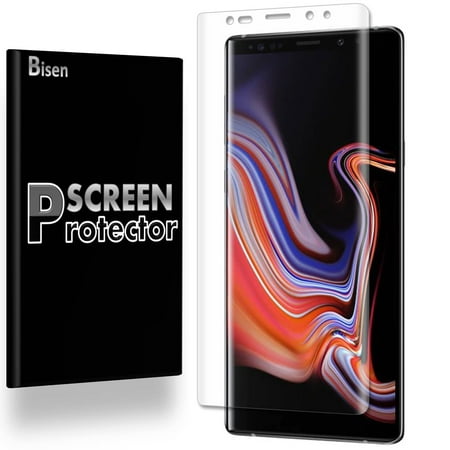 Samsung Galaxy Note 9 [2-Pack BISEN] Ultra Clear [3D Curved Full Cover] Screen Protector, Anti-Scratch, (Best Screen Protector For Note 3)