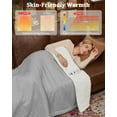 thumbnail image 4 of JoanKaren Electric Heated Throw Blanket with LCD Controller,Grey Waffle Weave,6 Heating Levels,4H Auto-off,50"x60", 4 of 8
