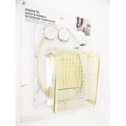 Ubrand Locker Accessory Kit with Mirror and Cup, Gold & Marble, 5 Count