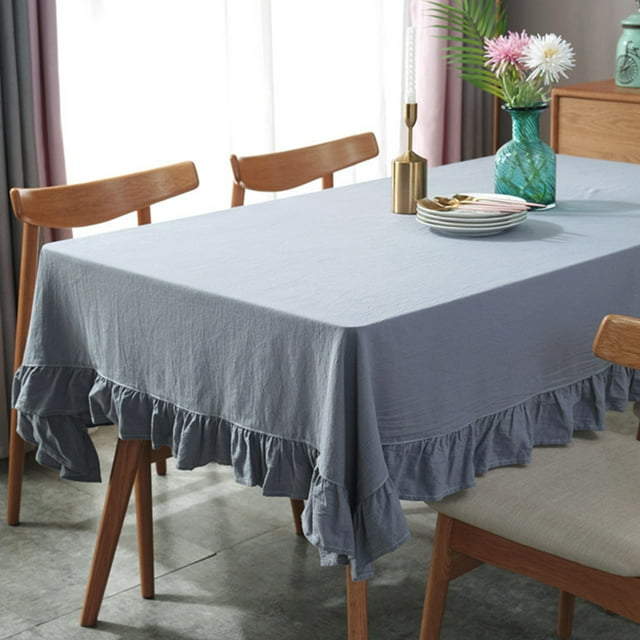 maskred Wide Application Rectangular Tablecloth Easy Wash And Vintage Style For Any gray 100*140CM 5Set