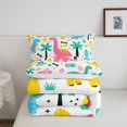thumbnail image 5 of Homewish Funny Dino Twin Comforter Sets,Kawaii Wild Dinosaur Bedding Set,Pink,2-Piece,1 Comforter and 1 Pillowcase, 5 of 7