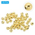 thumbnail image 3 of Uxcell 8mm 18K Gold Filled Spacer Beads for Jewelry Making, 50 Pack Metal Round Beads Brass Beads, Golden, 3 of 6