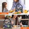 thumbnail image 6 of OPUX Lunch Bag for Women, Insulated Lunch Box Tote for Girls Work Adult School, Small Reusable Cooler Bag Lunch Container Food Tote for Travel Picnic, Fits 11 Cans, Floral Gray, 6 of 8