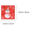 thumbnail image 2 of 50 servilletas desechables con estampado de muñeco de nieve navideño, hechas de pulpa de madera, para cenas, fiestas de cumpleaños y recuerdos de Navidad., 2 of 7