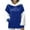 Blue, variant on Christmas Sweatshirts for Women Fur Trim Fleece Hoodies Santa Coat Oversized Warm Winter Pullover With Pockets