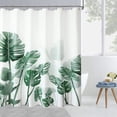 thumbnail image 4 of Green Tropical Shower Curtain for Bathroom Botanical Shower Curtain Natural Shower Curtain Floral Watercolor Leaves Shower Curtain Vines Nature Country Style 72x84, 4 of 5