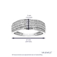 thumbnail image 4 of Vir Jewels 1/3 CTTW Lab Grown Diamond Wedding Band in Sterling Silver Female Adult, 4 of 6