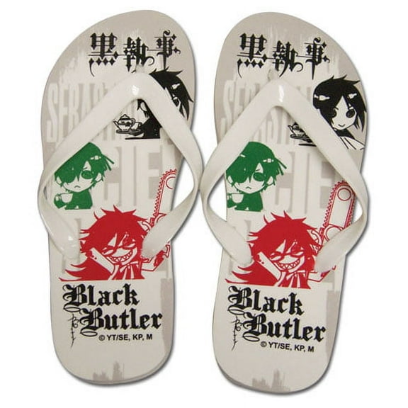 Foot Wear - Black Butler - New Ciel Sebastian Grell Flip Flop Slippers ge74519