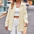 thumbnail image 2 of Women’s Casual Long Sleeve Button Down Corduroy Shirt, Loose Fit Lapel Collar Blouse Top for Spring Fall Outfits, 2 of 5