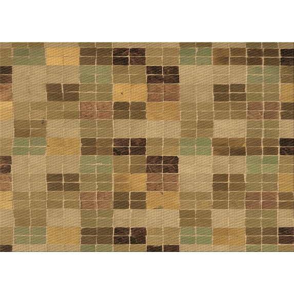 Ahgly Company Indoor Rectangle Patterned Saddle Brown Area Rugs, 4' x 6'