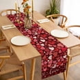 thumbnail image 3 of Valentine's Day Table Runner - 120 Inch Long, Kitchen Dining Table Runner Dresser Scarves, Love Heart Modern Art Romantic Farmhouse Decor for Coffee Tables Wedding Party Banquet, 3 of 8
