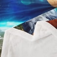 thumbnail image 3 of Galaxy Throw Blanket Outer Space Room Decor Blanket Blue Planet Earth Print Fleece Blanket Teens Universe Themed Fuzzy Blanket Solar System Space Theme Sherpa Blanket 60"x80", 3 of 5