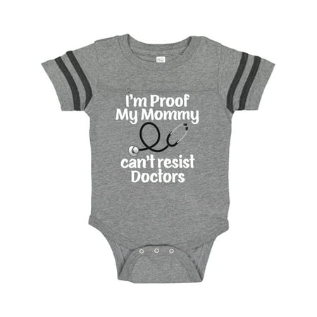 

Inktastic Proof Mommy Cant Resist Doctor Dad Gift Baby Boy or Baby Girl Bodysuit