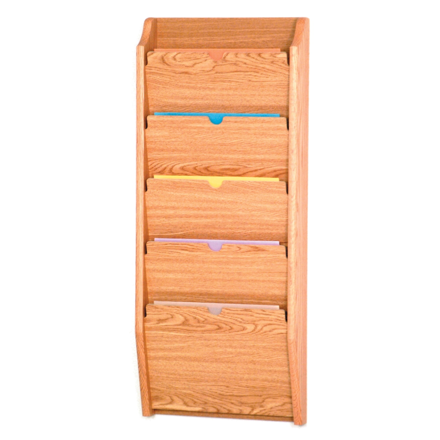 Wooden Mallet 5 Pocket Privacy Letter Size Chart HolderFinishLight