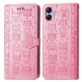 thumbnail image 1 of Funda Cartera FOXDOCK para Samsung Galaxy A04E , Flip PU con Relieve de Gatos y Perros, Tarjetero y Soporte, 1 of 6