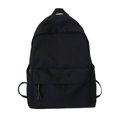 thumbnail image 1 of Mochila de lona de color sólido para mujer Mochila de gran capacidad a la moda (negro) Likrtyny Para estrenar, 1 of 8