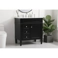 thumbnail image 2 of Elegant Decor Park Avenue 32" Solid Wood & Metal Single Bathroom Vanity in Black, 2 of 8