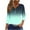 Green, variant on Fashion 3/4 Sleeve Summer Tops for Womens 2024 Plus Size Casual Printing T-shirt Buttons Blouse V-Neck Casual Tops