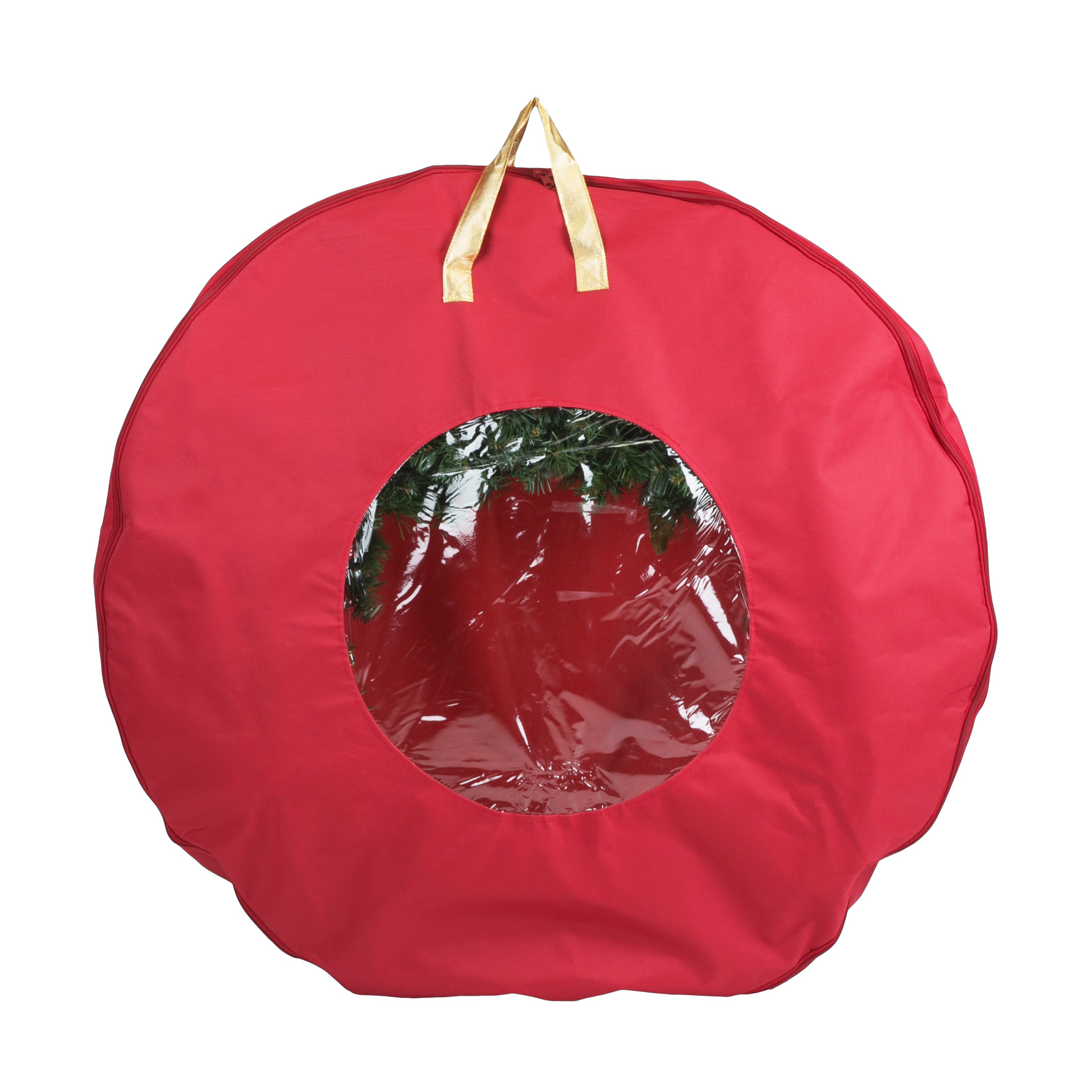 Simplify 36-inch Fabric Wreath Storage Bag in Red