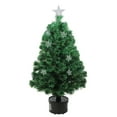thumbnail image 2 of Northlight 4' Prelit Artificial Christmas Tree Fiber Optic with Stars - Multicolor Light, 2 of 4
