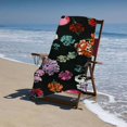thumbnail image 4 of PHYHOO Flower Skull Beach Towels Oversized Microfiber Beach Towel for Adults Large Beach Blanket for Outdoor Camping 30x60in, 4 of 8