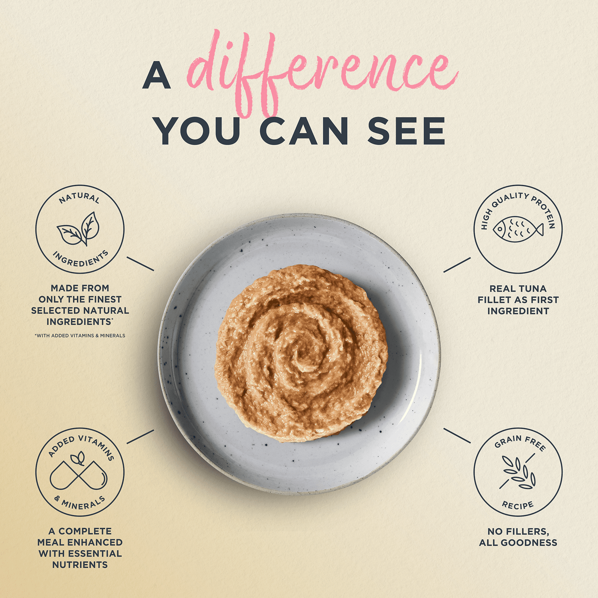 Reveal Tuna Fillet with Salmon Recipe Entrée Paté, 24 count, 2.47 oz Cans